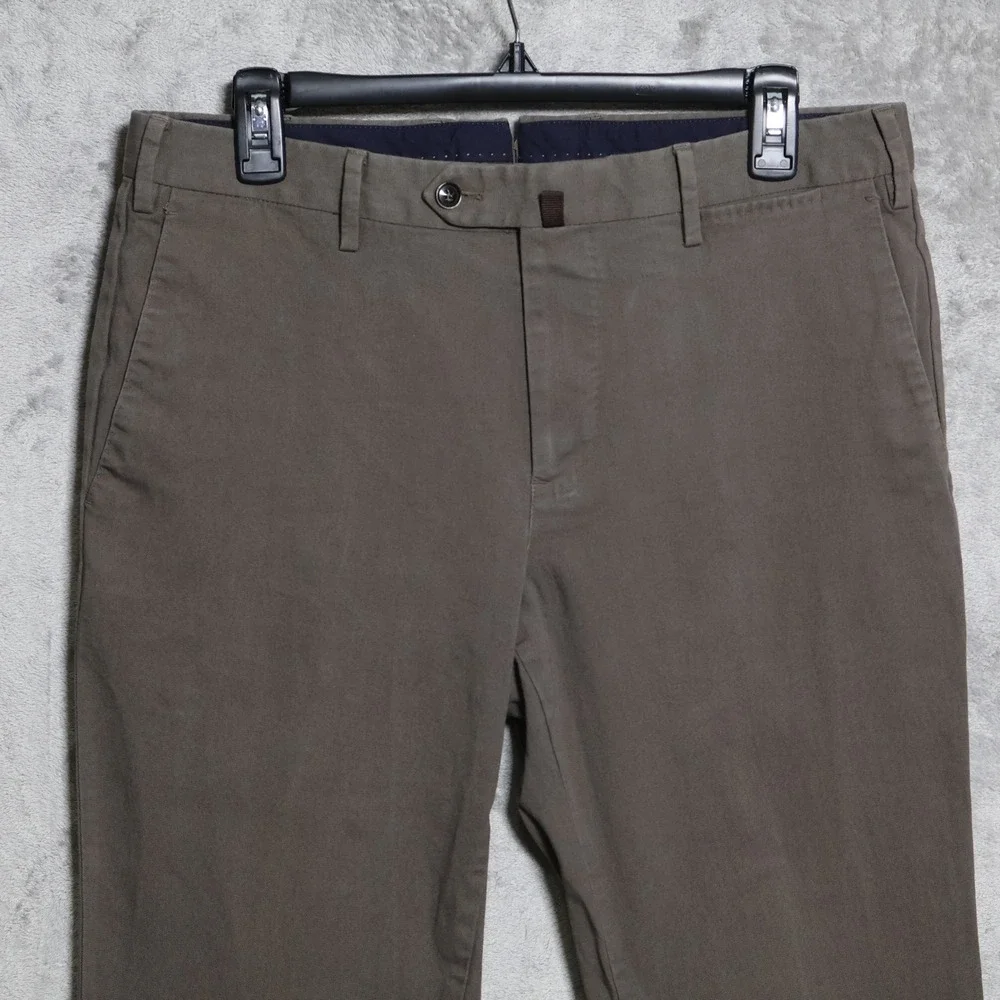 PT Torino PT01 Pants Mens 32x29.5 Brown Slim Fit Cotton Stretch Chino Preppy